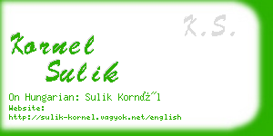 kornel sulik business card